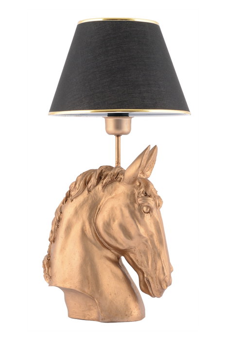 Opviq Lámpara de mesa Horse - Negro y Dorado Opviq Lámpara de mesa Horse - Negro y Dorado